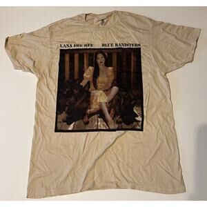 NWOT Hot Topic Lana Del Rey Blue Banisters Tan Tee